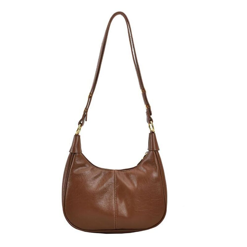 3452 Small Hobo Bags Leather Shoulder Bag Retro Crescent Crossbody Bags